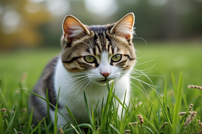 Why do cats eat grass