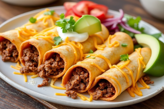 Beef and Cheese Mexican Sanchiladas